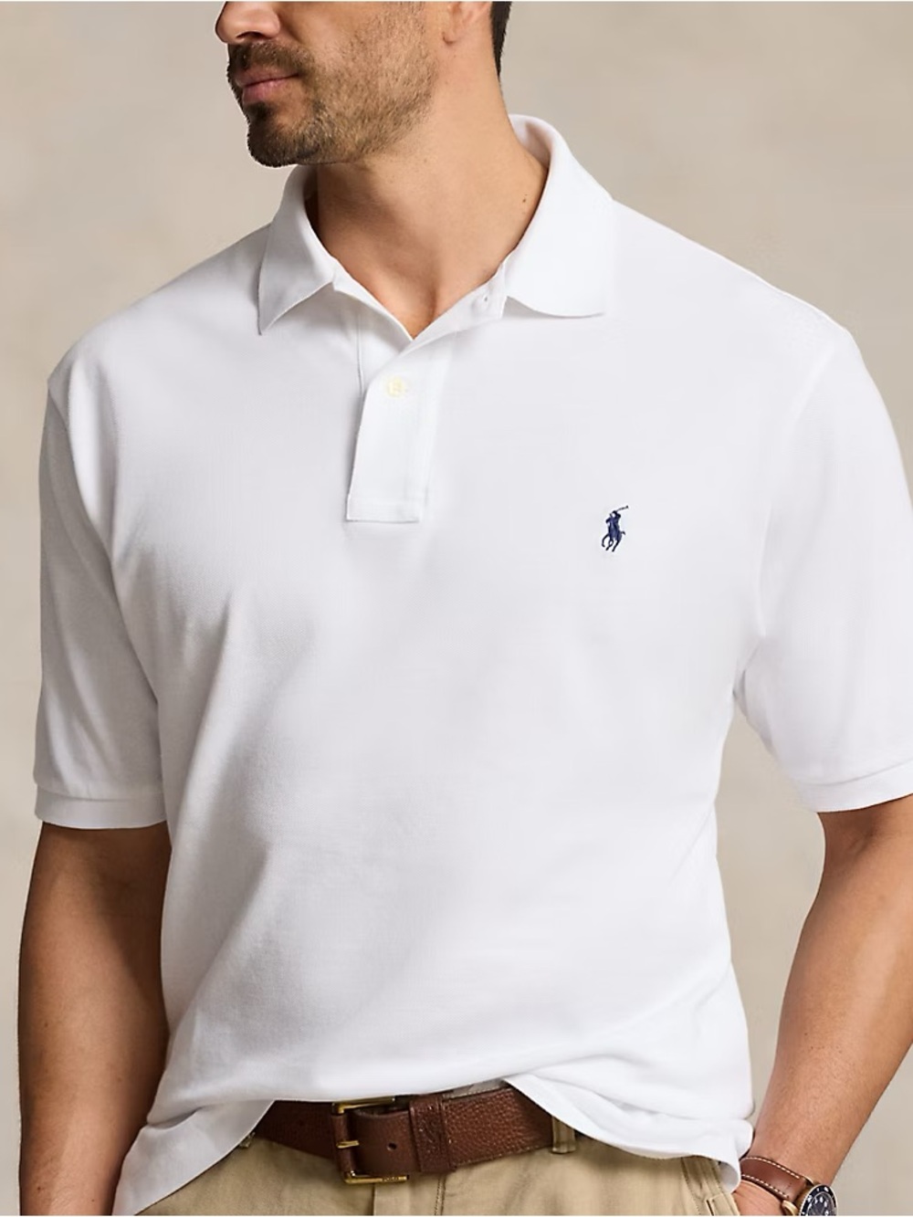 Polo Ralph Lauren White Pique Polo Shirt Men’s XL Classic Fit